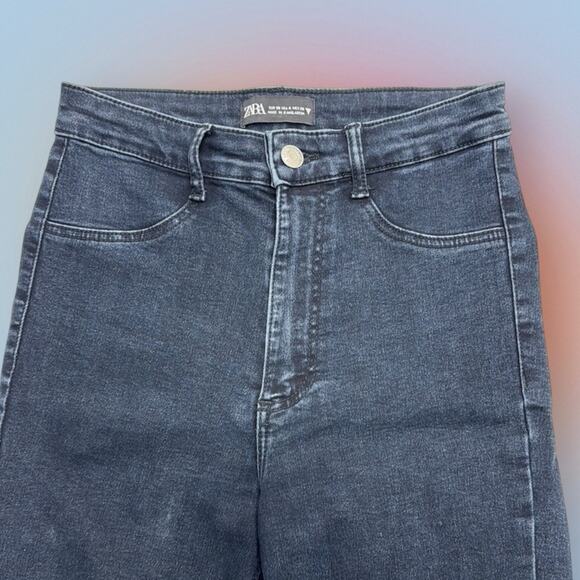 ZARA Women’s 4 Deep Blue High Rise Skinny Jeans - Picture 1 of 4